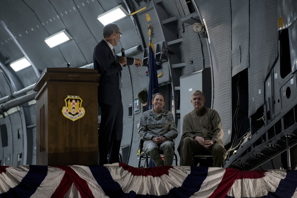 105th AW hosts C-5M closeout ceremony
