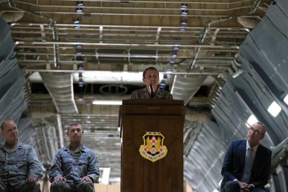 105th AW hosts C-5M closeout ceremony