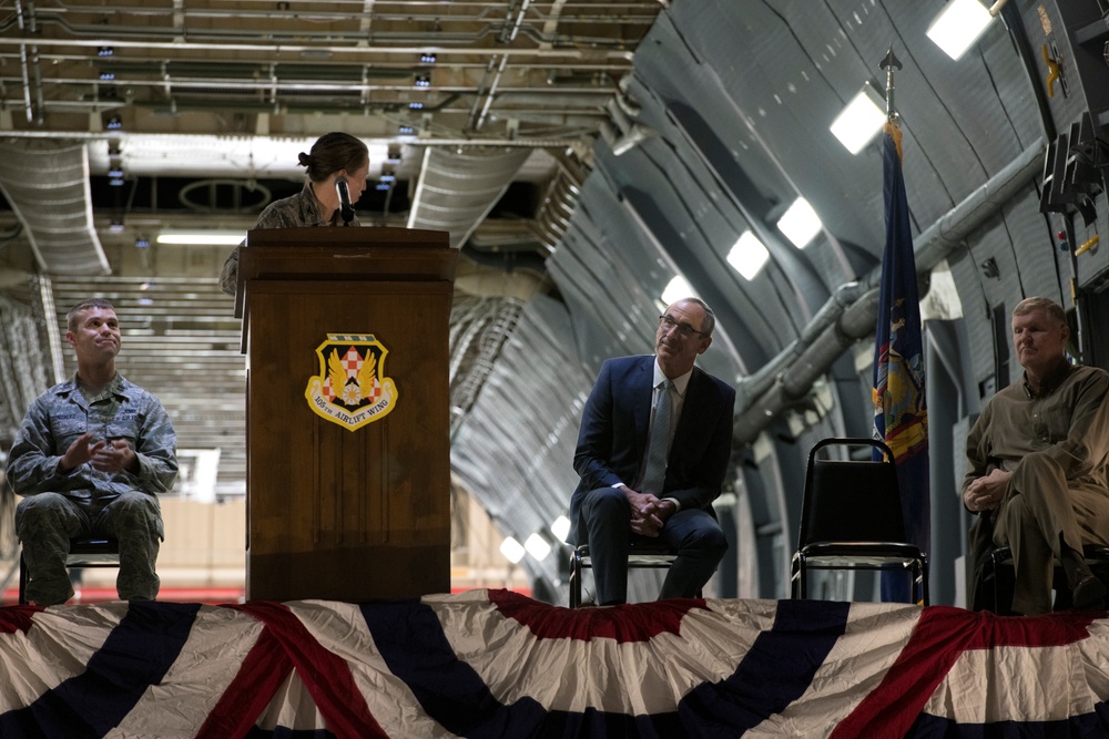 105th AW hosts C-5M closeout ceremony