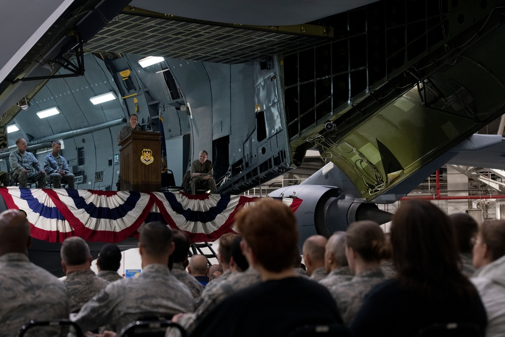 105th AW hosts C-5M closeout ceremony