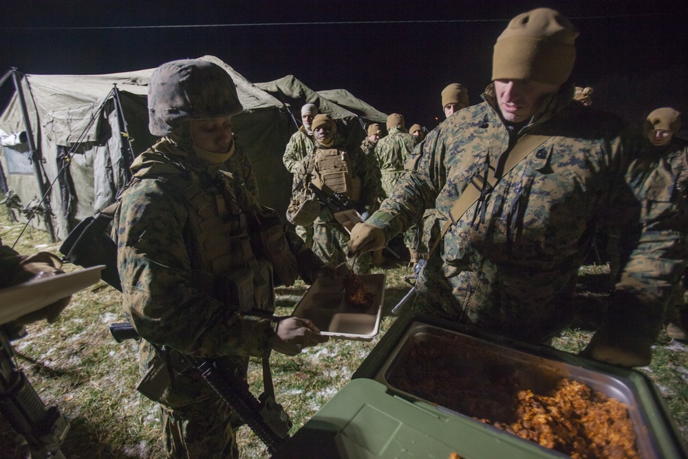 Marines Establish Position for Bridge Crossing in Norway