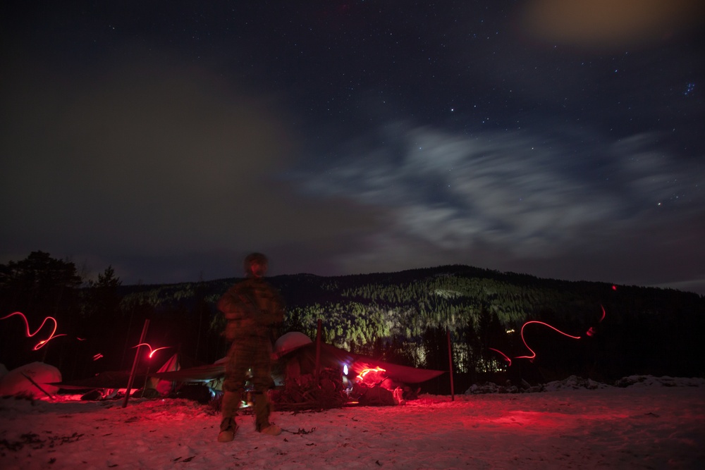 Marines Establish Position for Bridge Crossing in Norway