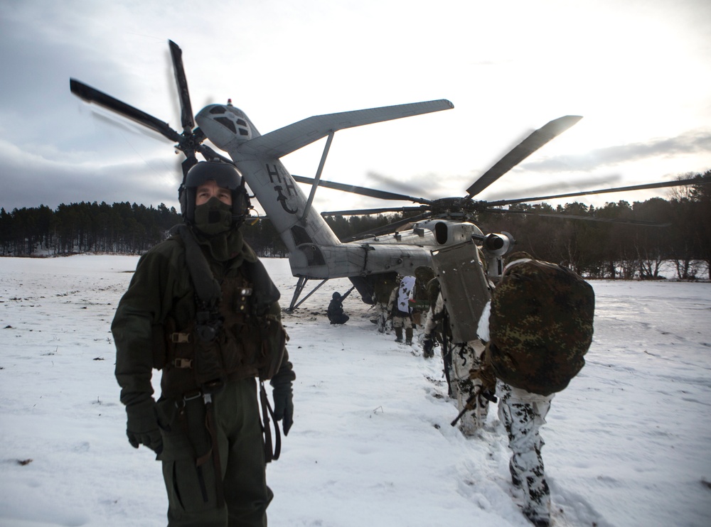 ANGLICO Marines in cold flight with Germans