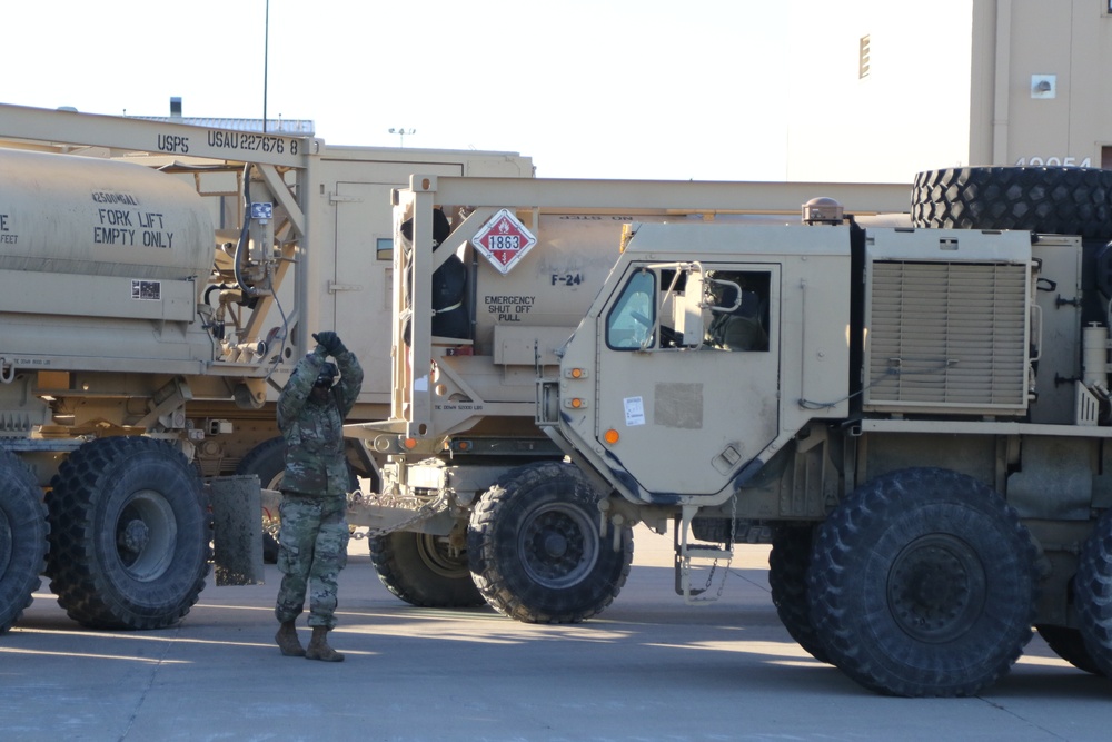 1st Cavalry Division Soldiers depart Fort Hood in support of Operation Faithful Patriot