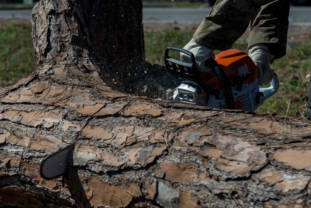 Army 46th Engineers help Tyndall Air Force Base after Hurricane Michael