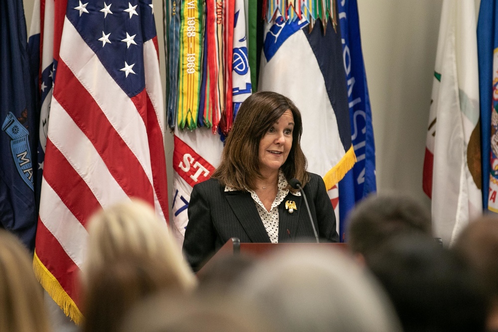 Second Lady of the United States, Karen Pence, visits military spouses and Soldiers at Fort Bragg