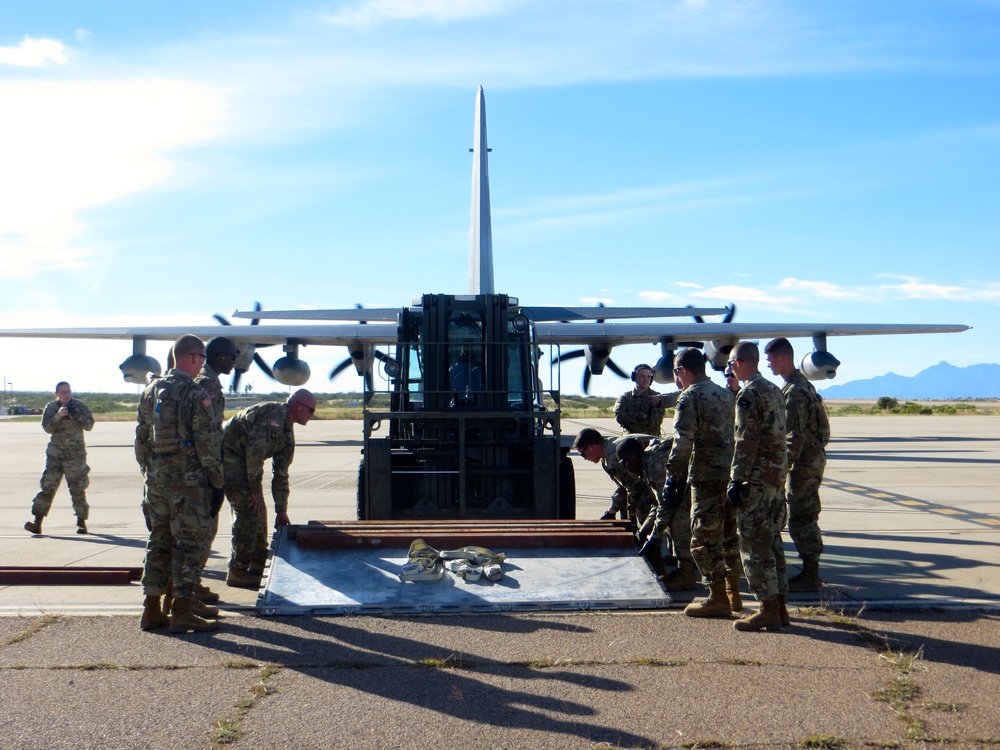 C-130 Airlifts equipment from Fort Huachuca to Davis-Monthan Air Force Base