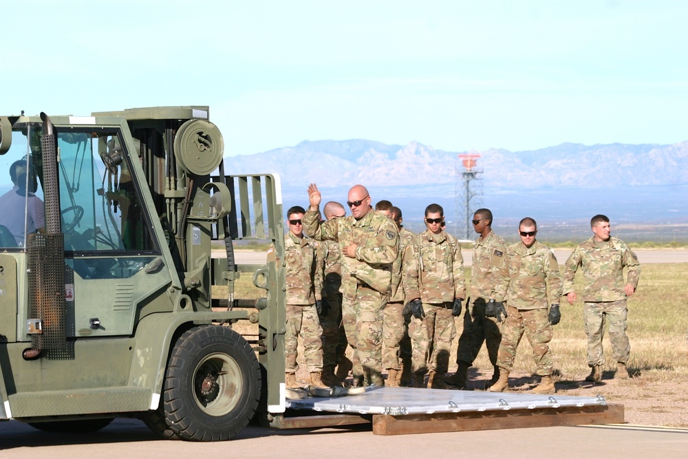 C-130 Airlifts equipment from Fort Huachuca to Davis-Monthan Air Force Base