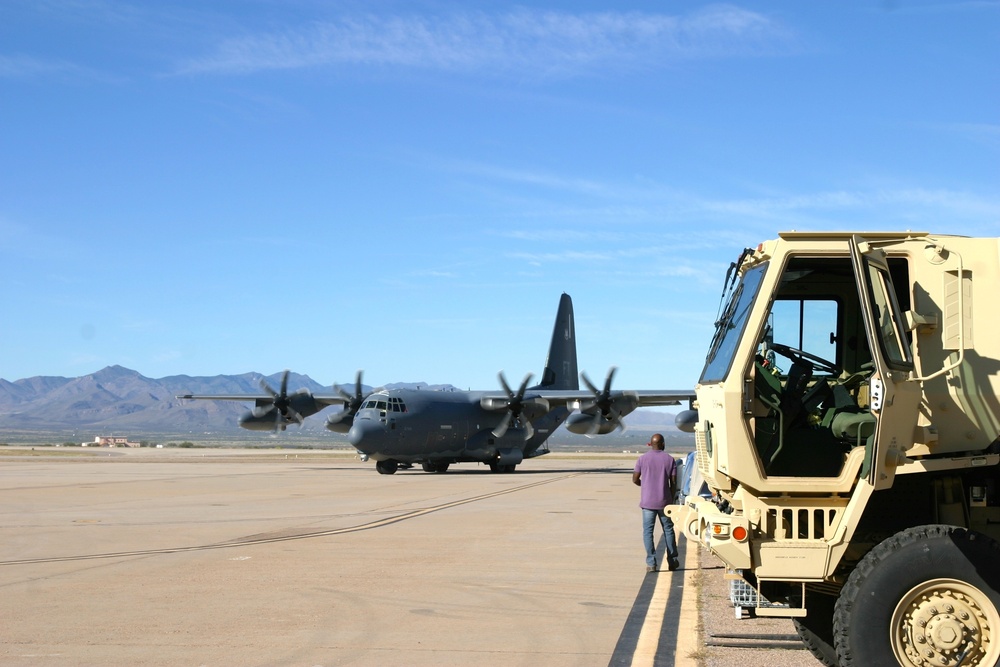 C-130 Airlifts equipment from Fort Huachuca to Davis-Monthan Air Force Base