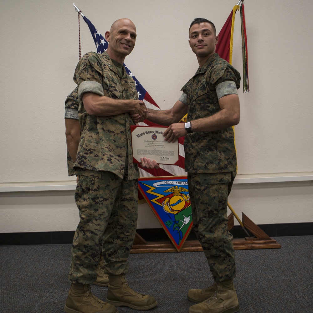 Marines and Sailors awarded across MCAS Miramar