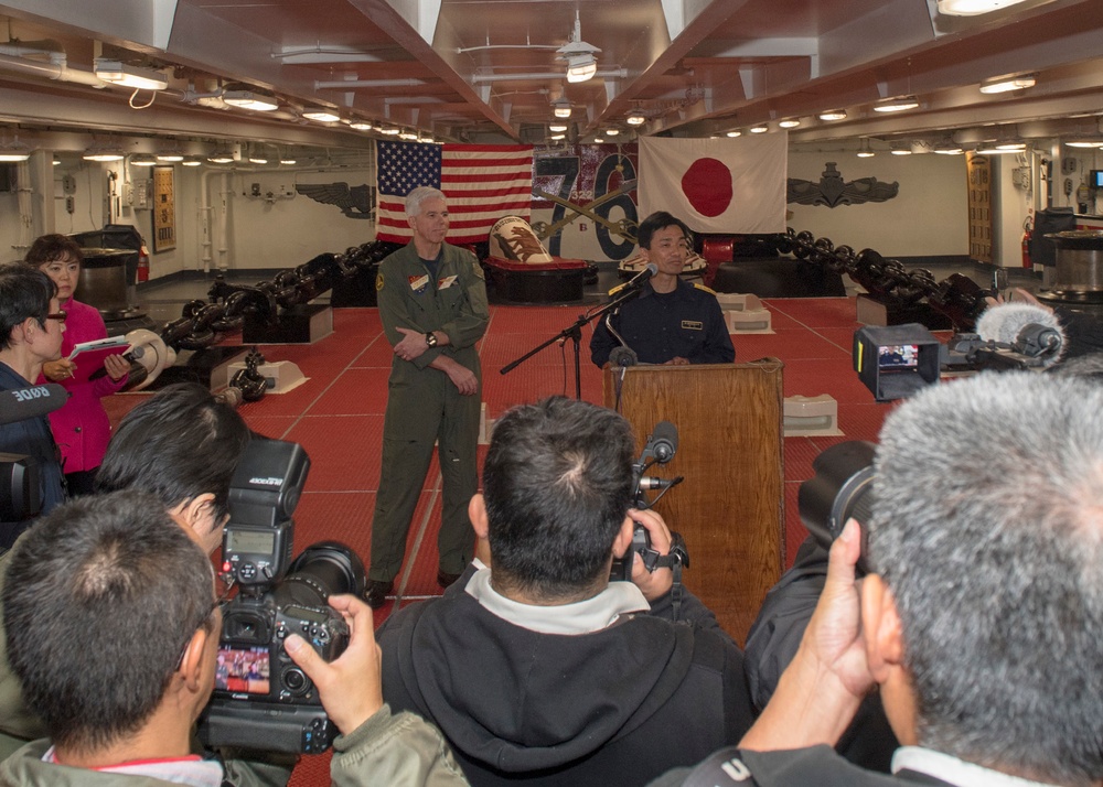 Japanese Media Visit the USS Ronald Reagan for Keen Sword 2019