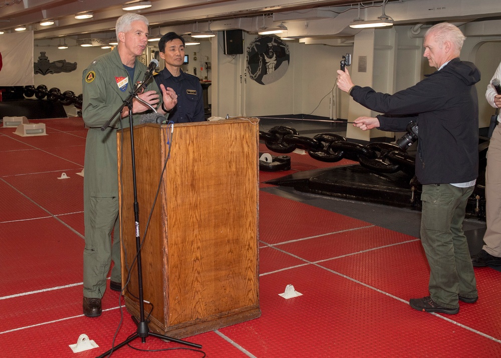 Japanese Media Visit the USS Ronald Reagan for Keen Sword 2019