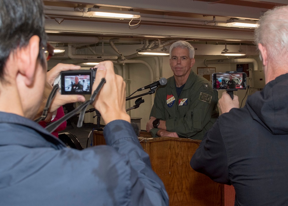 Japanese Media Visit the USS Ronald Reagan for Keen Sword 2019