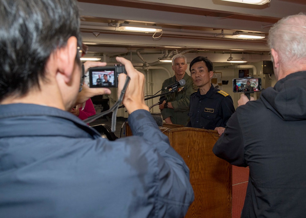 Japanese Media Visit the USS Ronald Reagan for Keen Sword 2019