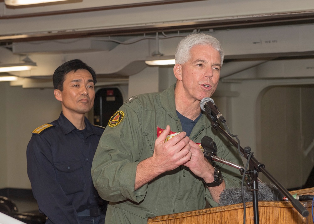 Japanese Media Visit the USS Ronald Reagan for Keen Sword 2019