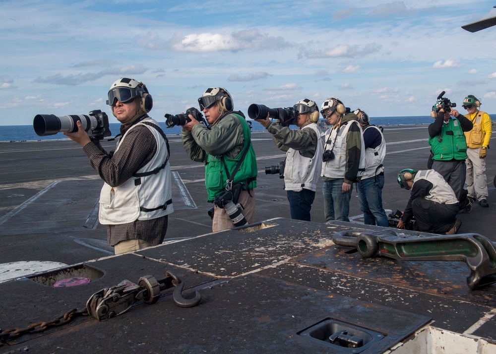 Japanese Media Visit the USS Ronald Reagan for Keen Sword 2019