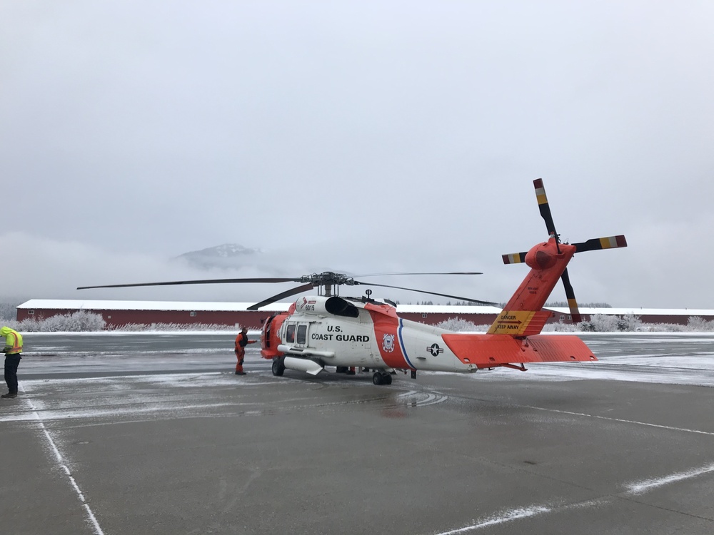 Coast Guard Air Station Sitka aircrew locates stranded miners 23 miles from Haines, Alaska