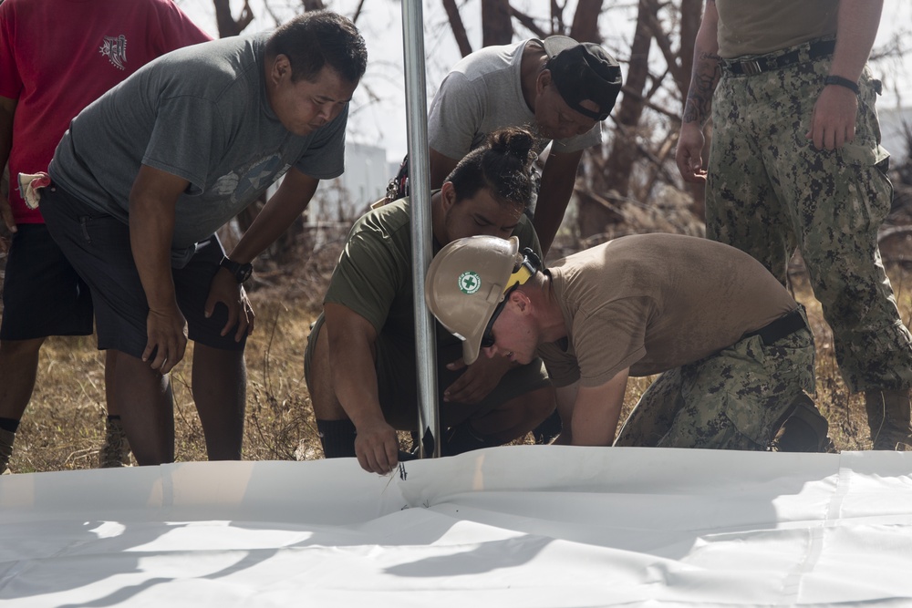 31st MEU Marines help save pre-K playground after Yutu