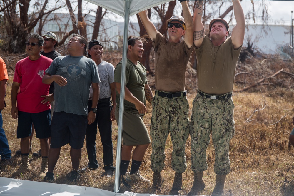 31st MEU Marines help save pre-K playground after Yutu