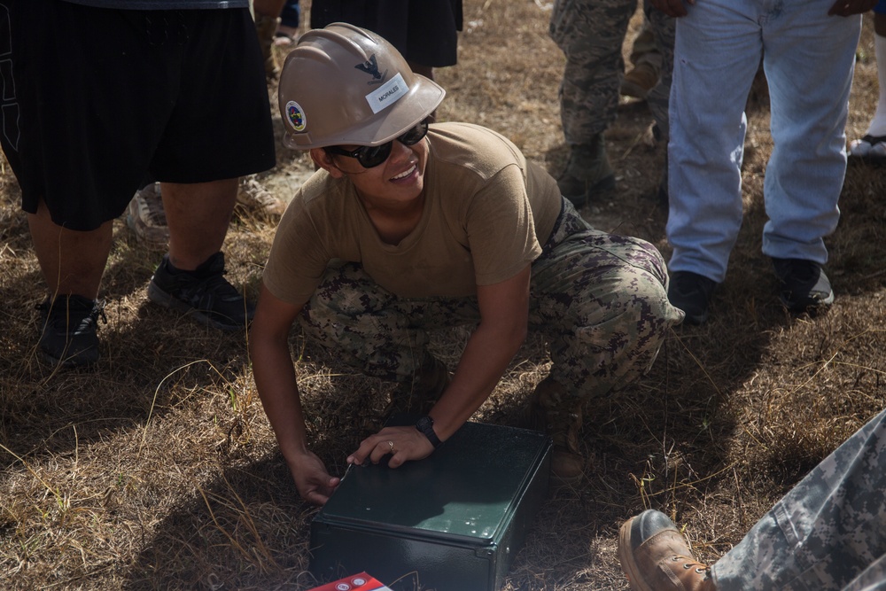 31st MEU Marines help save pre-K playground after Yutu