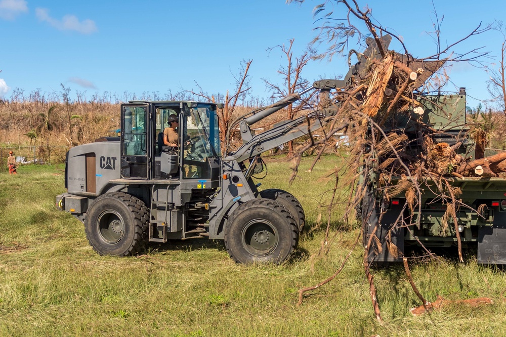 NMCB 1 Removes Debris from Tinian Elementary School