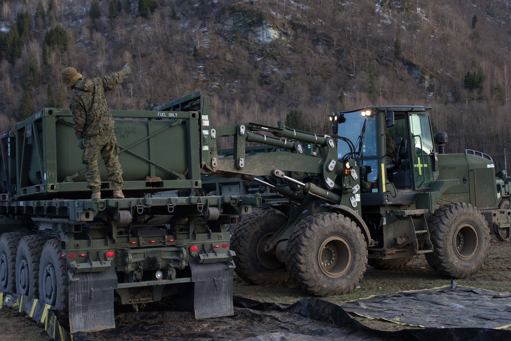 Combat Logistics Battalion 2 Marines Load a Convoy to Resupply 2nd Marine Division