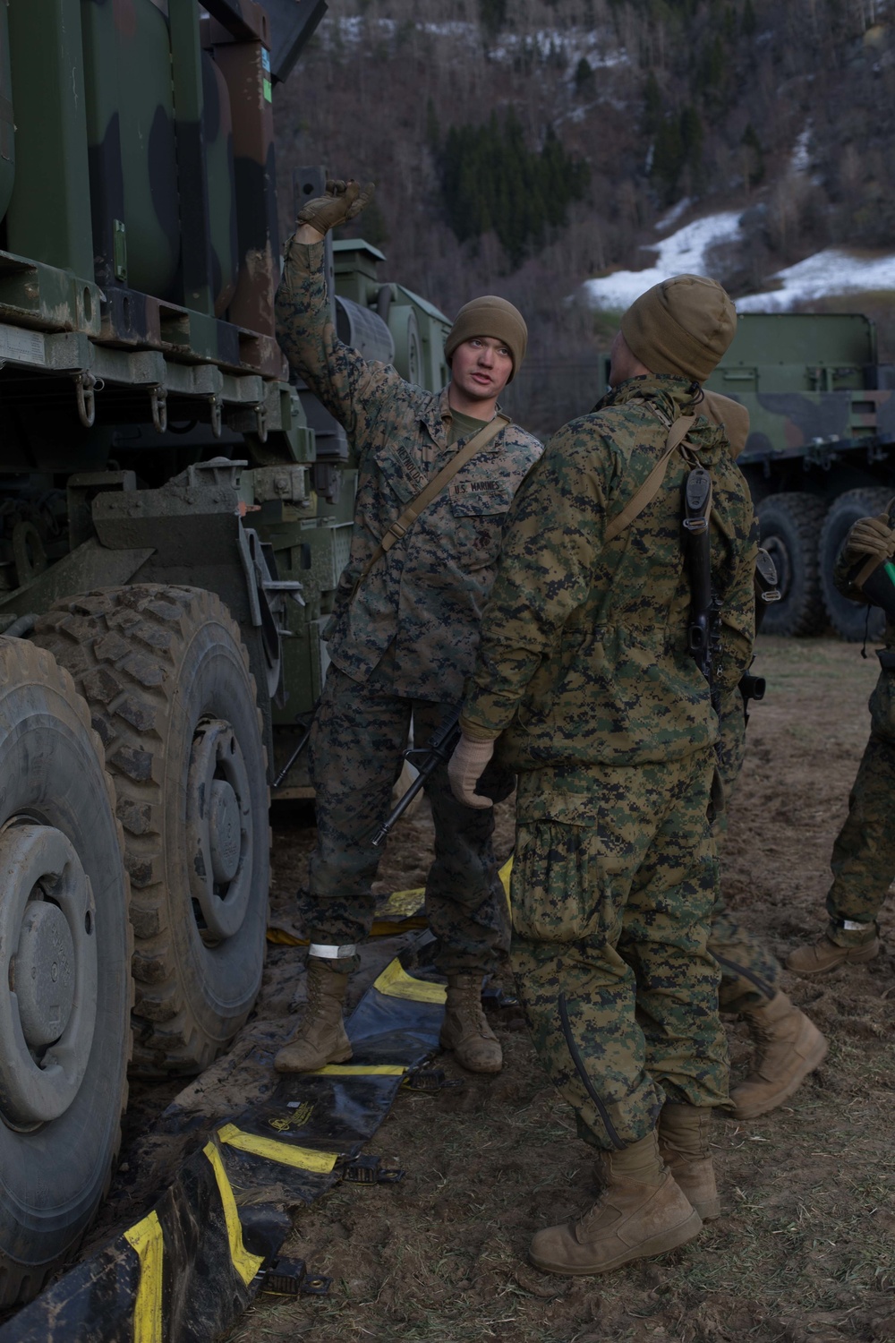 Combat Logistics Battalion 2 Marines Load a Convoy to Resupply 2nd Marine Division