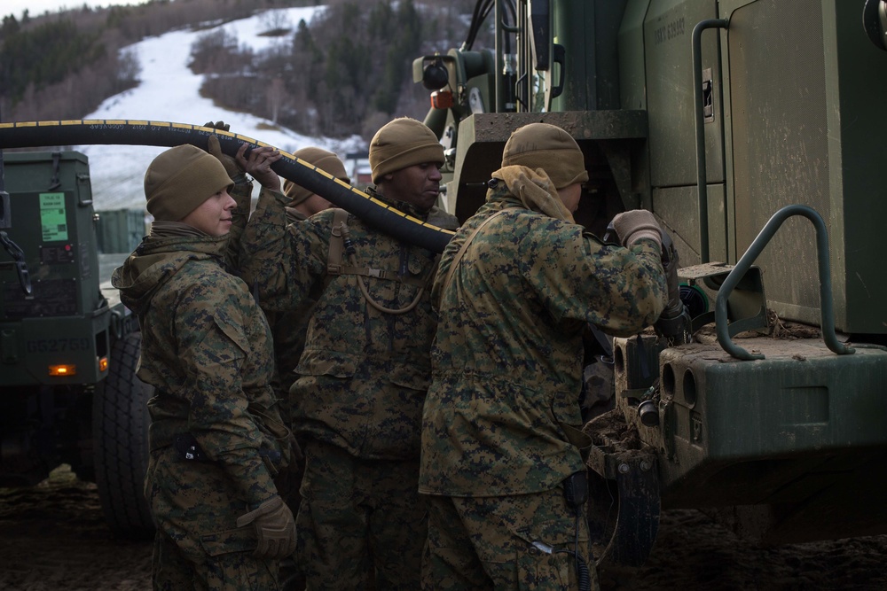 Combat Logistics Battalion 2 Marines Load a Convoy to Resupply 2nd Marine Division