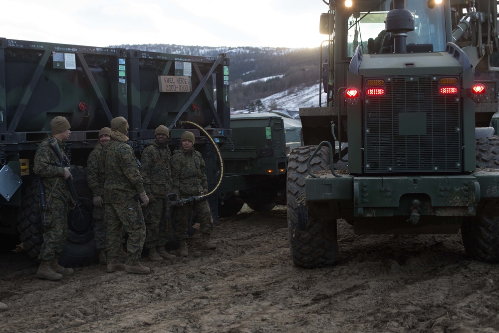 Combat Logistics Battalion 2 Marines Load a Convoy to Resupply 2nd Marine Division