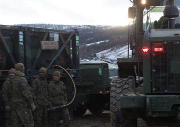 Combat Logistics Battalion 2 Marines Load a Convoy to Resupply 2nd Marine Division