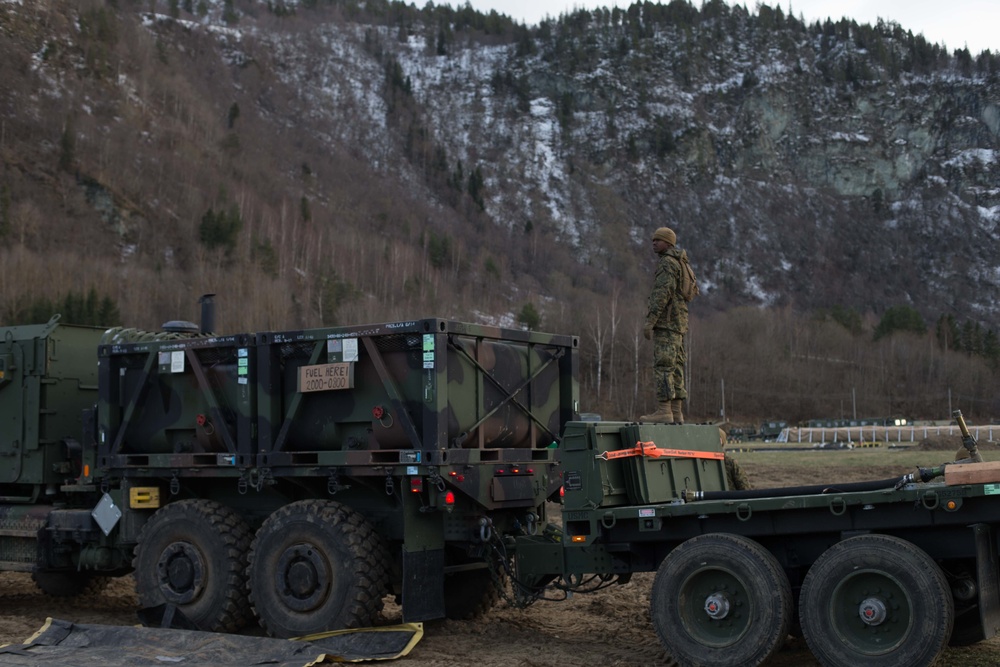 Combat Logistics Battalion 2 Marines Load a Convoy to Resupply 2nd Marine Division