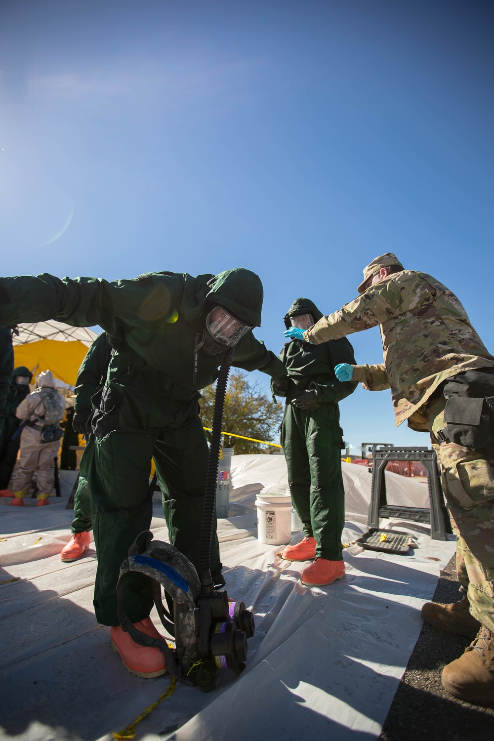 Search and Extraction team simulate rescue