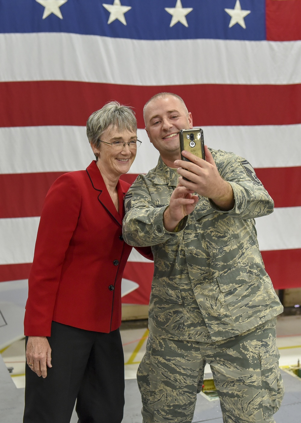 Secretary of the Air Force Heather Wilson visits the 173rd Fighter Wing
