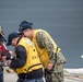 GHWB Sailors Handle Lines for HMS Elizabeth Port Call