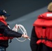 GHWB Sailors handle lines for HMS Elizabeth port stop