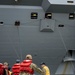 GHWB Sailors Handle Lines for HMS Elizabeth Port Call