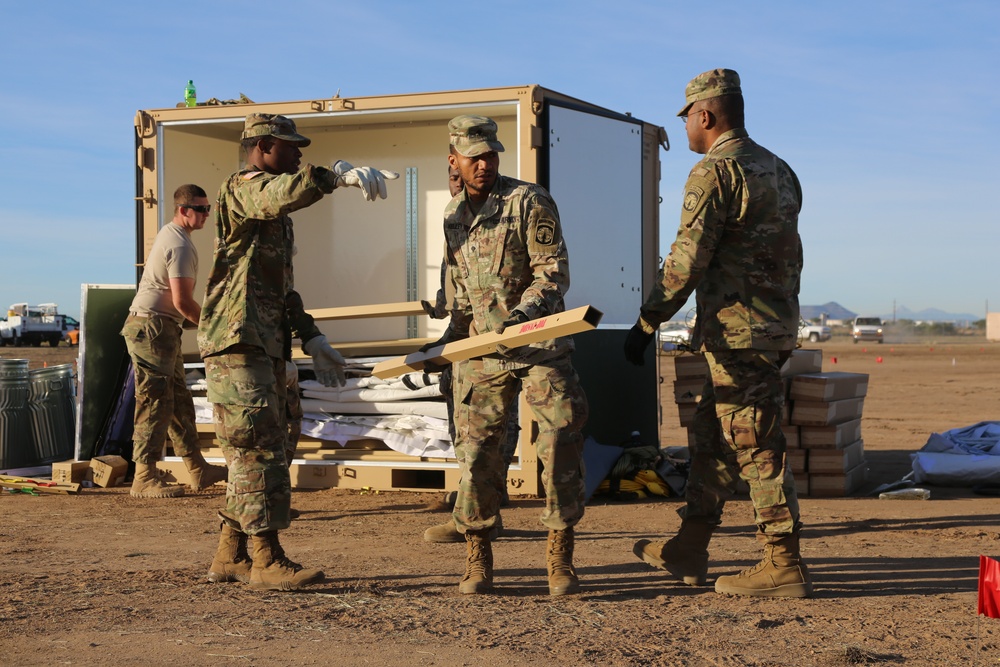 Soldiers &amp; Airmen Build-Up D-M Tent City