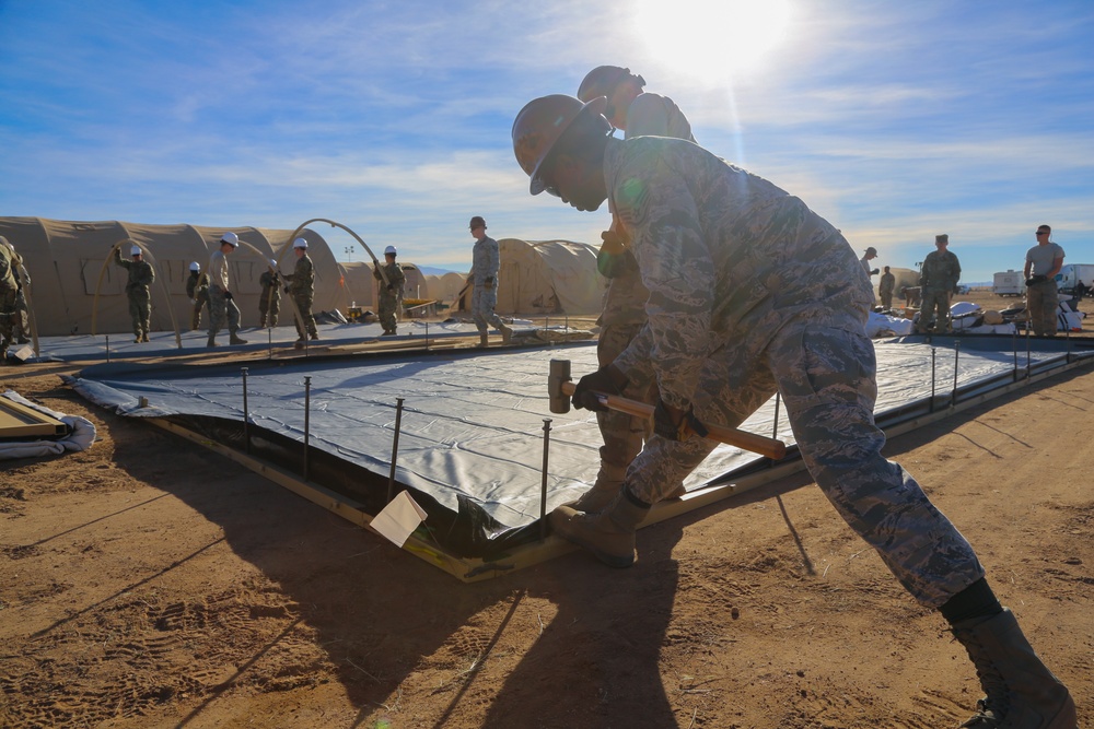 Soldiers &amp; Airmen Build-Up D-M Tent City