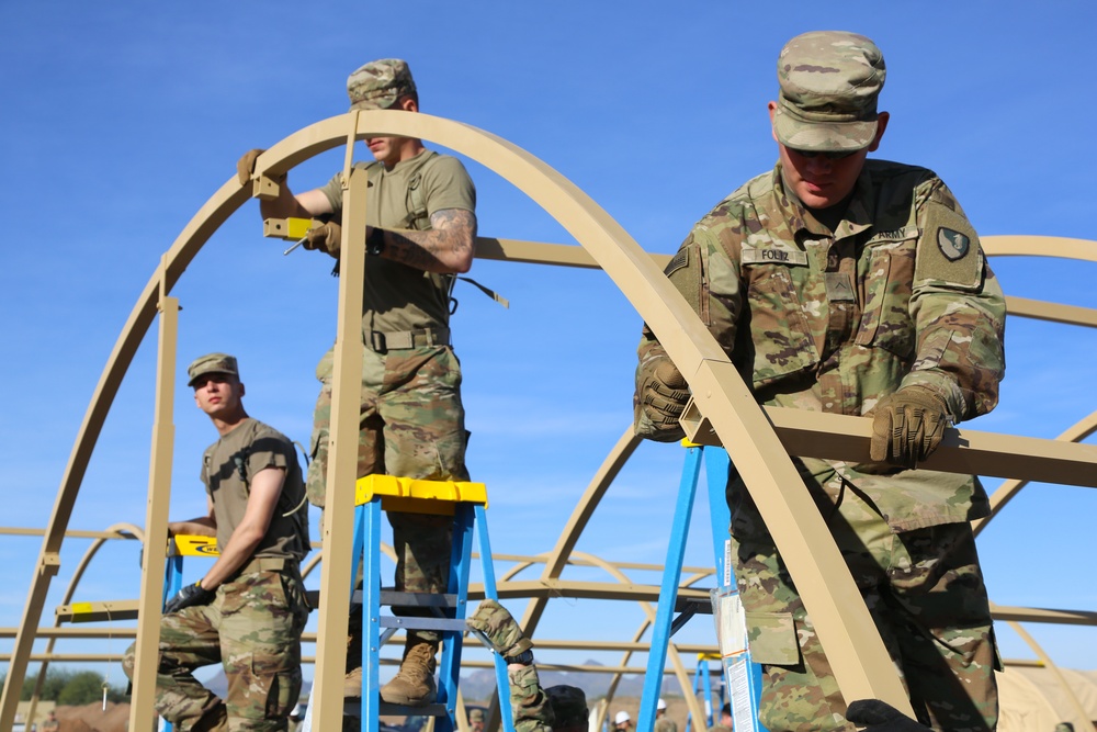 Soldiers &amp; Airmen Build-Up D-M Tent City