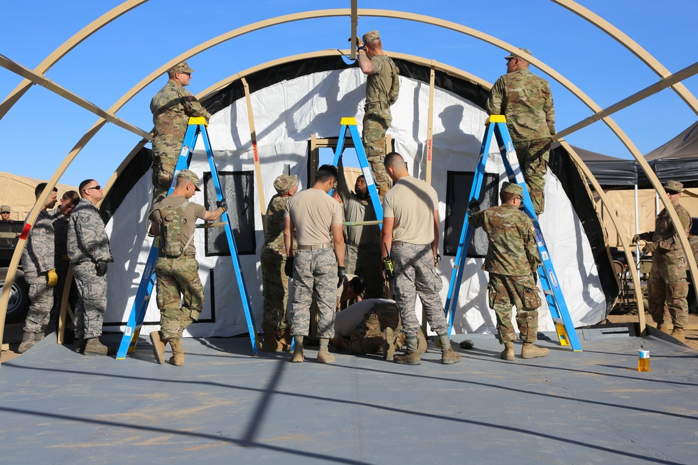 Soldiers &amp; Airmen Build-Up D-M Tent City