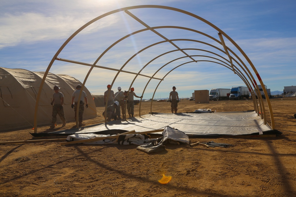 Soldiers &amp; Airmen Build-Up D-M Tent City