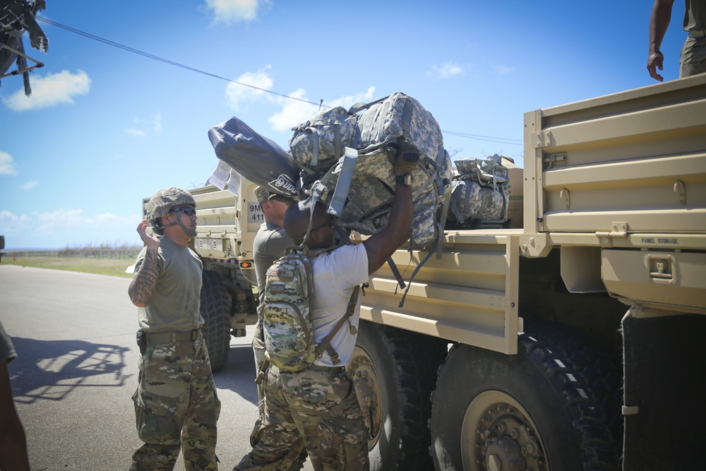Guam Army National Guard and Red Horse Land on Saipan
