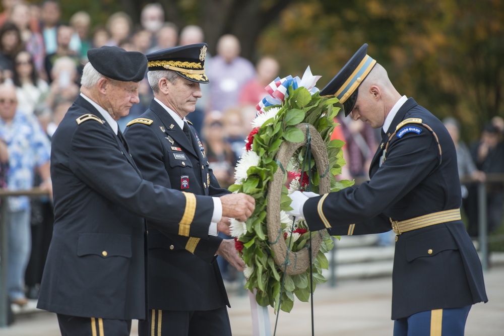 Retired Gen. John Nicholson Jr. and Family Participate in an Army Special Honors Wreath-Laying Ceremony at the Tomb of the Unknown Soldier