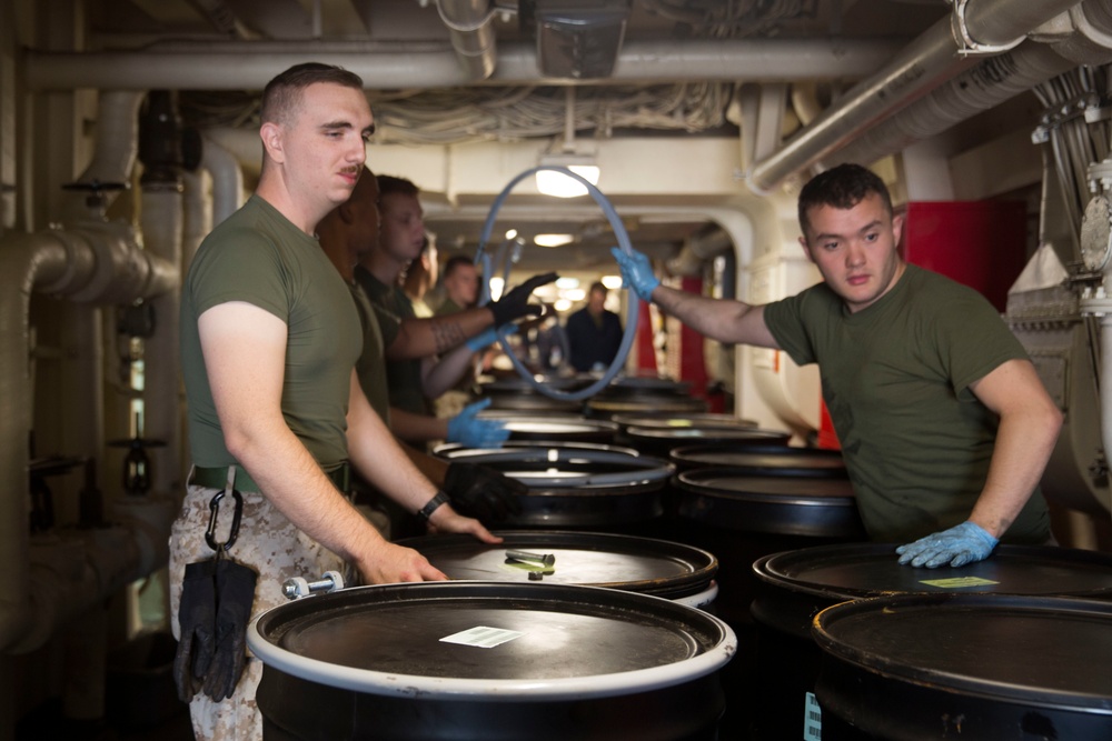 USS Anchorage Combat Cargo Marines