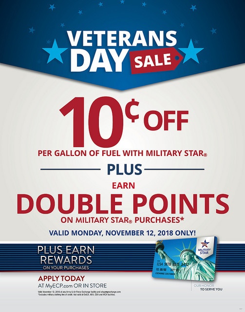 MILITARY STAR savings on Veterans Day