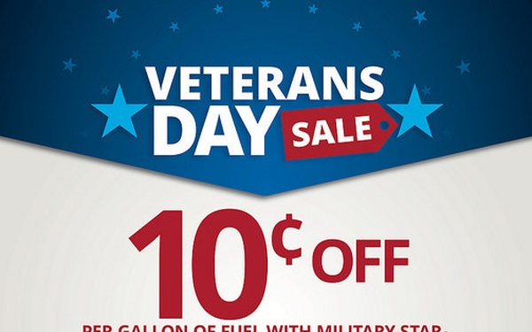 Shoppers Save on Fuel, Food and Earn Double Points with MILITARY STAR on Nov. 12