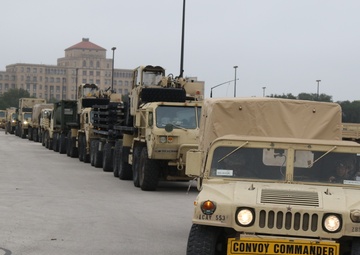 1st Cavalry Division Troopers launch convoy from Fort Sam Houston