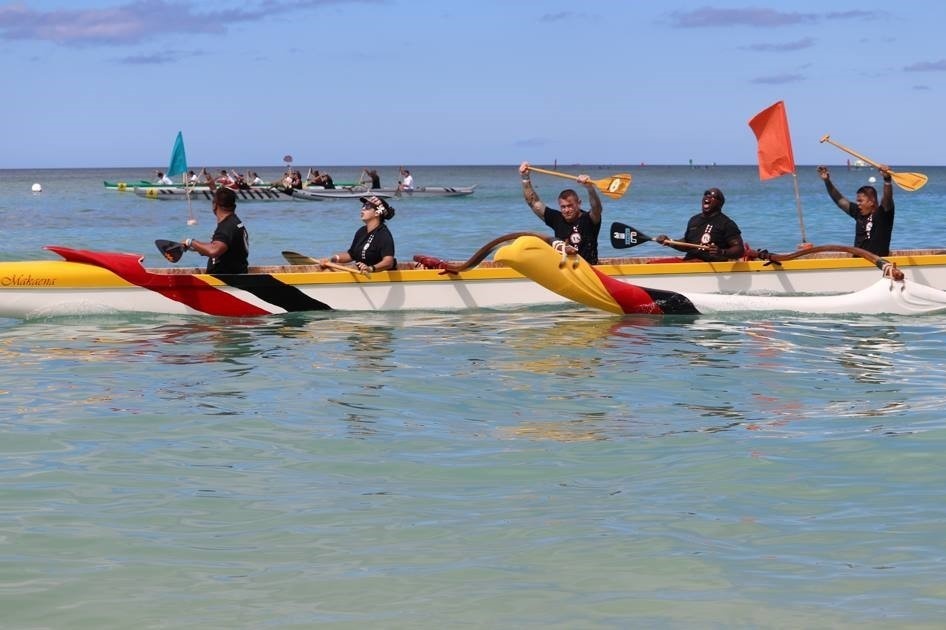 Finding your team again with a paddle and canoe