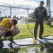 Sailor washes off oleoresin capsicum spray after a training exercise