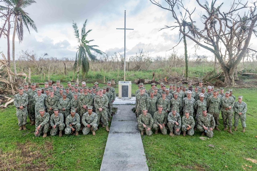 NMCB 1 Clears Tinian Elementary School of Yutu Debris